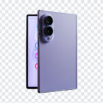 Samsung Galaxy Z Fold8 Transparent PNG showcasing sleek design, ideal for tech reviews, transparent background PNG.