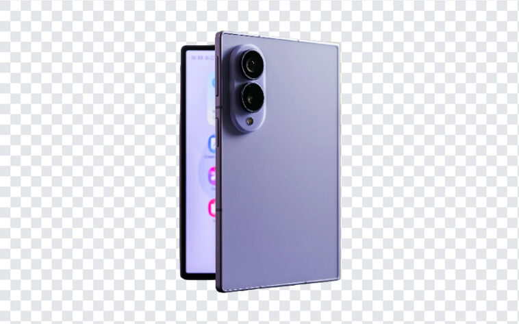 Samsung Galaxy Z Fold8 Transparent PNG showcasing sleek design, ideal for tech reviews, transparent background PNG.