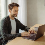 Professional Woman Working From Home Laptop Home Office, modern setting, remote work PNG
