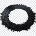 Brush Stroke Round Circle Paint Transparent PNG with textured style for art projects, transparent background PNG.