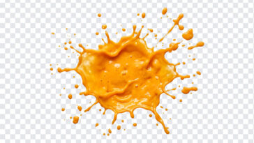 Cheddar Cheese Splash Transparent PNG with dynamic splash effect for food design projects, transparent background PNG.