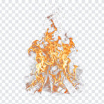 Fire PNG with realistic flames for design projects, transparent background PNG.