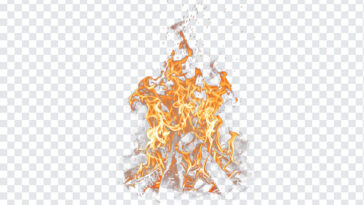 Fire PNG with realistic flames for design projects, transparent background PNG.
