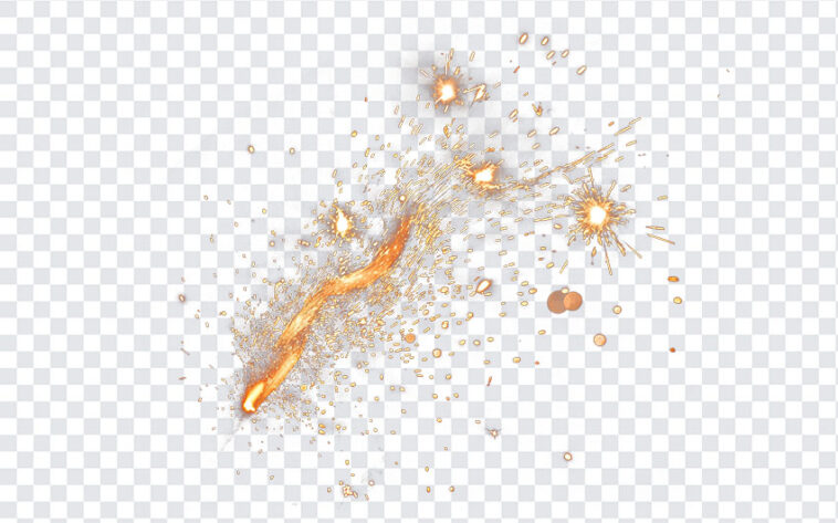 Fire Spark PNG with dynamic explosion effect, ideal for digital art and overlays, transparent background PNG.