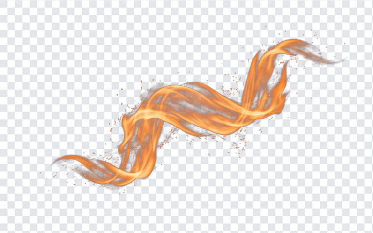Fire Spiral PNG with dynamic flame design, ideal for digital art and overlays, transparent background PNG.
