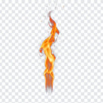 Fire Transparent PNG with realistic flame design for digital art and overlays, transparent background PNG.