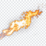Flame PNG with dynamic fiery effect, ideal for digital art and design, transparent background PNG.