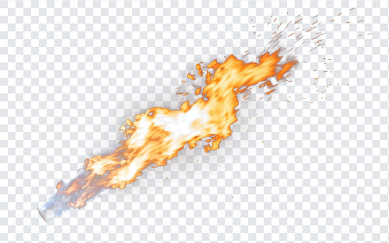 Flame PNG with dynamic fiery effect, ideal for digital art and design, transparent background PNG.