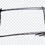 Hand Drawn Box Rectangle Sketch Transparent PNG with artistic style for design projects, transparent background PNG.