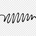 Hand Drawn Underline Squiggle Transparent PNG with artistic style for design projects, transparent background PNG.