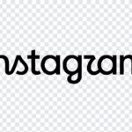 Instagram New Text Black Logo PNG in sleek black font, ideal for branding and design, transparent background PNG.