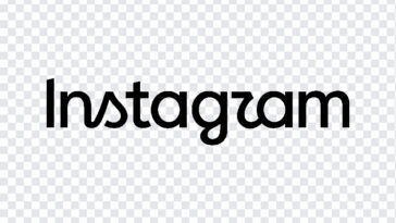 Instagram New Text Black Logo PNG in sleek black font, ideal for branding and design, transparent background PNG.