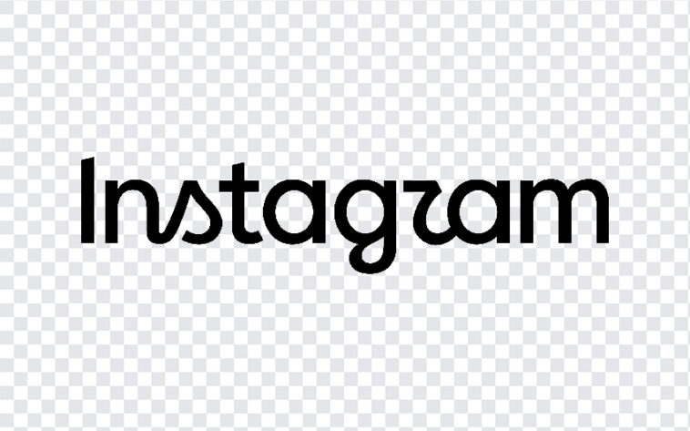 Instagram New Text Black Logo PNG in sleek black font, ideal for branding and design, transparent background PNG.