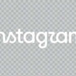 Instagram New Text White Logo PNG in minimalist style for branding and design, transparent background PNG.
