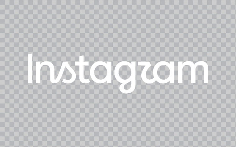 Instagram New Text White Logo PNG in minimalist style for branding and design, transparent background PNG.