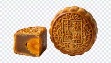 Mid Autumn Mooncake Sliced Transparent PNG showing detailed design and filling, perfect for festive designs and culinary projects with a transparent background PNG.