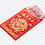 Red Envelope Hongbao Gold Pattern Transparent PNG with intricate design, ideal for digital projects, transparent background PNG.