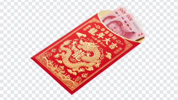 Red Envelope Hongbao Gold Pattern Transparent PNG with intricate design, ideal for digital projects, transparent background PNG.