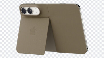 Apple IPhone Duo Folio Taupe PNG showcasing sleek design with transparent background PNG.