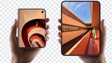 Apple IPhone Duo Displays PNG showcasing two devices with modern design on transparent background PNG.