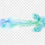 Watercolor Wash Arrow Transparent PNG with artistic style, ideal for design projects, transparent background PNG.