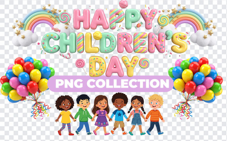 Children’s Day PNG Collection – Free Transparent Clipart with colorful design for celebrations