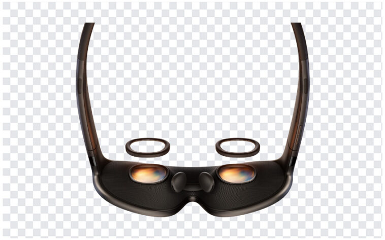 Meta VR Glasses Product Shot Transparent PNG, sleek design for virtual reality, transparent background PNG.