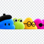 OpenAI Dots Characters Transparent PNG featuring colorful cartoon dots, perfect for digital art and design projects with a transparent background PNG.