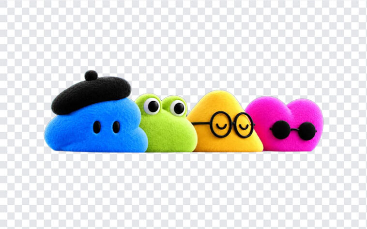 OpenAI Dots Characters Transparent PNG featuring colorful cartoon dots, perfect for digital art and design projects with a transparent background PNG.